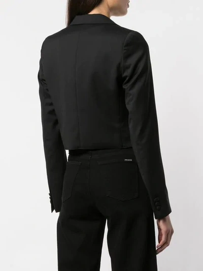Shop Rta Zipped Blazer Jacket In Black