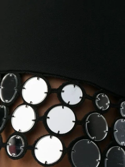 Shop David Koma Circle Hem Detail Skirt In Black