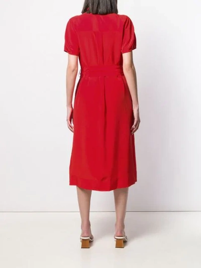 Shop Diane Von Furstenberg Addilyn Shirt Dress In Red