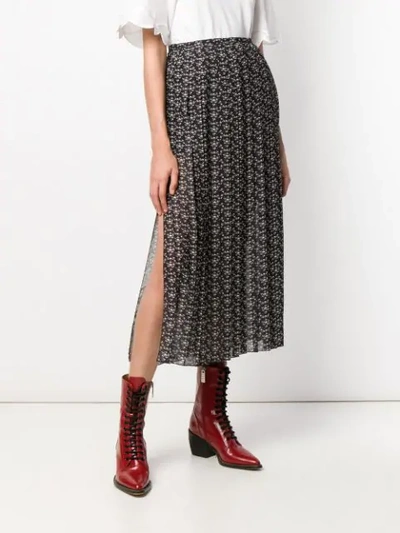 Shop See By Chloé Micro Bisou Print Skirt In Black