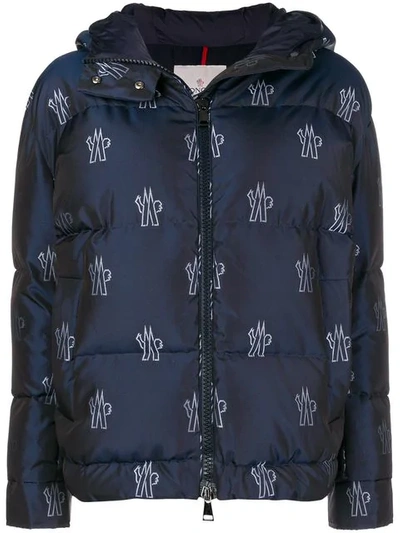 Shop Moncler Hooded Jacket In Blue