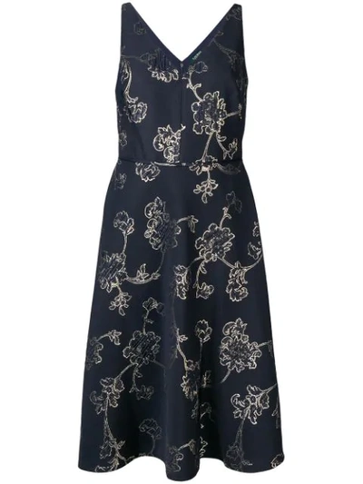 LAUREN RALPH LAUREN YOLY MIDI DRESS - 蓝色