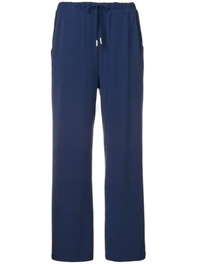 Shop Max Mara Drawstring Trousers - Blue