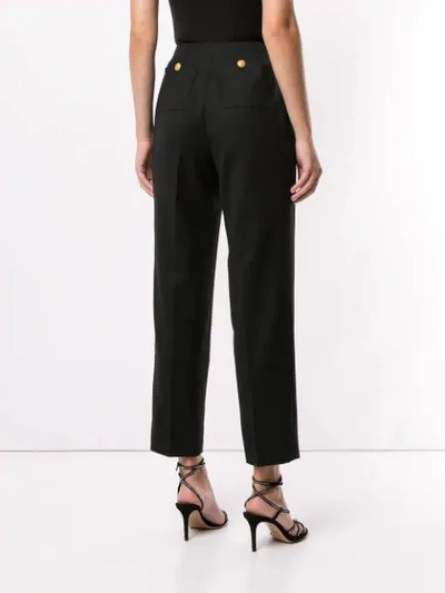 Pre-owned Chanel Cc Logos Long Straight Pants In Black