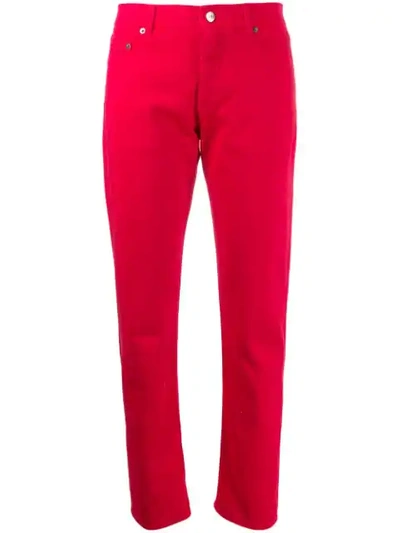 Shop N°21 Mid-rise Slim Fit Jeans In Red