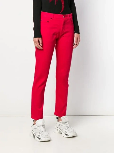 Shop N°21 Mid-rise Slim Fit Jeans In Red