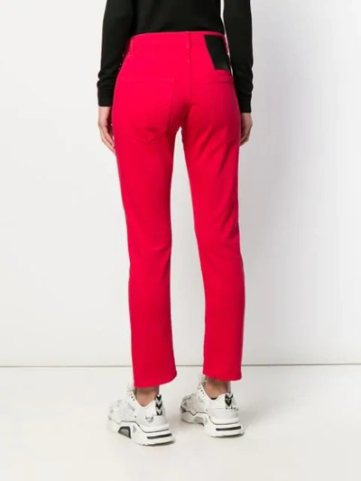Shop N°21 Mid-rise Slim Fit Jeans In Red