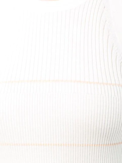 Shop Proenza Schouler Silk Cashmere Stripe Tank In White