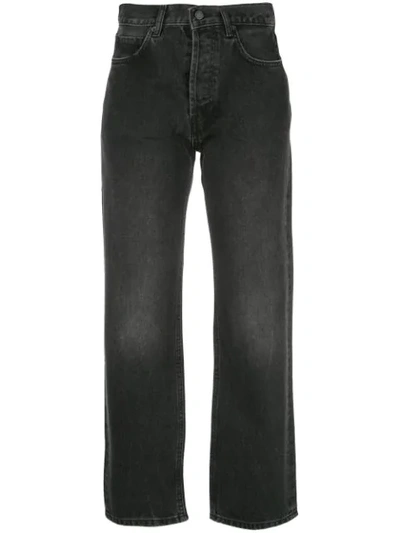 Shop Anine Bing Jackie Straight Leg Jeans In Black