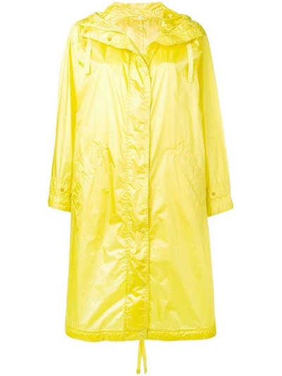 Shop Aspesi Long Yellow Raincoat