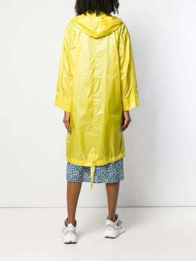 Shop Aspesi Long Yellow Raincoat