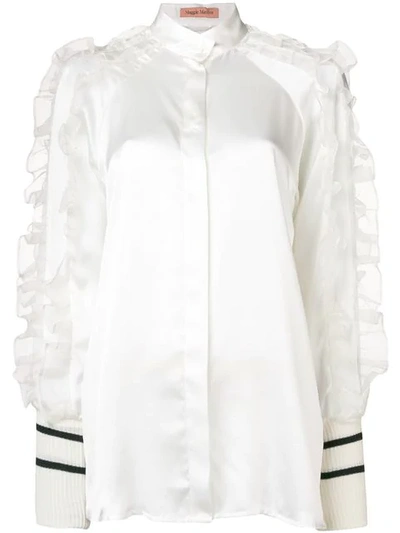 Shop Maggie Marilyn Ruffled Sleeve Blouse In White