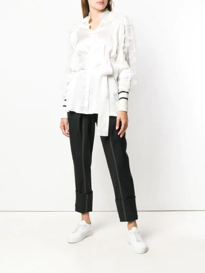 Shop Maggie Marilyn Ruffled Sleeve Blouse In White