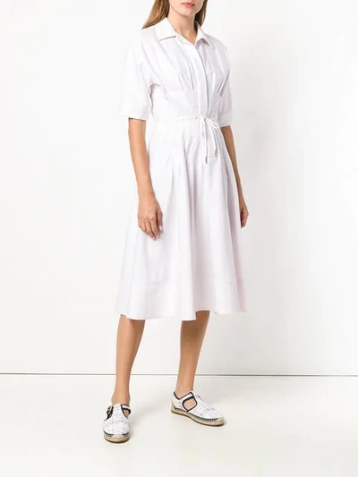 Shop Thom Browne University Stripe Drawstring Dress In Pink