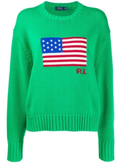 Polo Ralph Lauren American Flag Jumper In Green | ModeSens