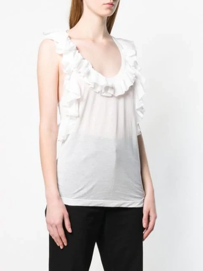 Shop Dsquared2 Ruffled Vest Top In White