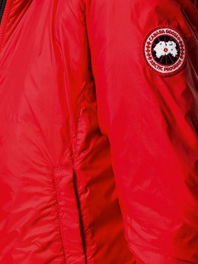 Shop Canada Goose Fitted Puffer Jacket In Red