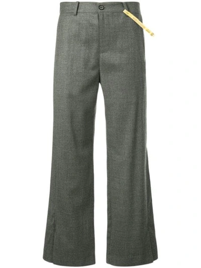 Shop Ader Error Cropped-length Trousers In Grey
