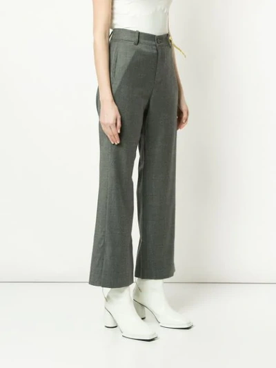 Shop Ader Error Cropped-length Trousers In Grey