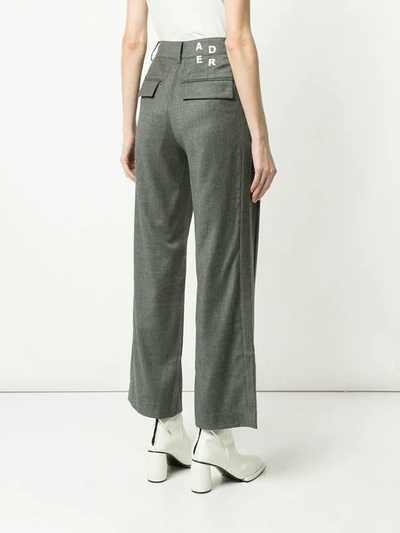 Shop Ader Error Cropped-length Trousers In Grey