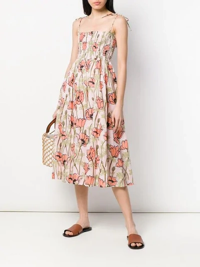 Shop Tory Burch Floral Dress In Pink