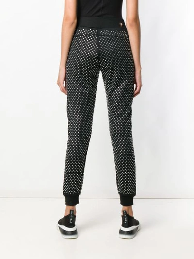 Shop Philipp Plein Crystal Embellished Track Pants In Black