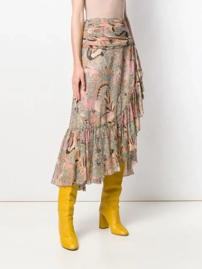 Shop Ulla Johnson Printed Ailie Skirt In Neutrals
