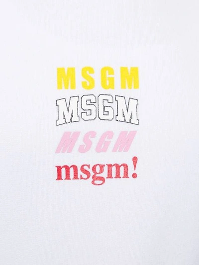 Shop Msgm Logo Chest Print Sweatshirt In White