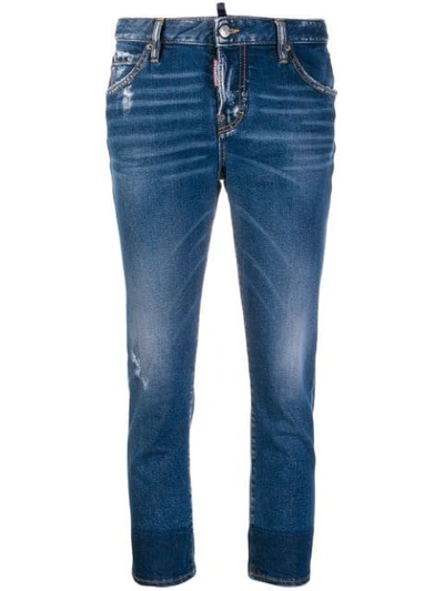 Shop Dsquared2 Cool Girl Cropped Jeans In Blue