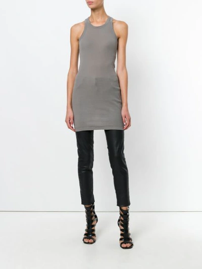 Shop Rick Owens Drkshdw Long Racerback Vest In Grey