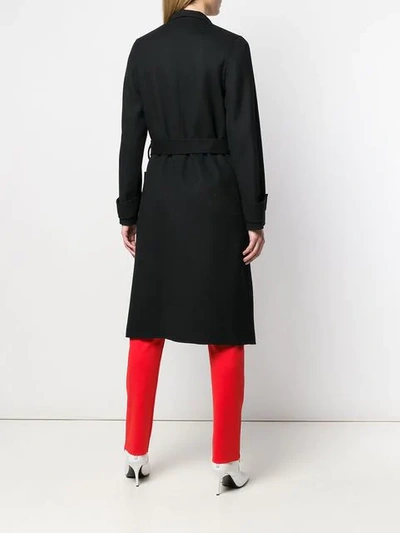 Shop Joseph Belted Robe Coat In Black