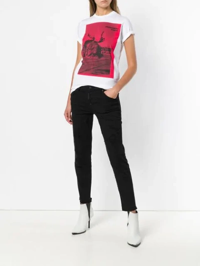 Dsquared2 Dance Print T-shirt In White