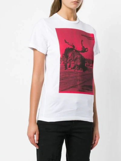 Dsquared2 Dance Print T-shirt In White