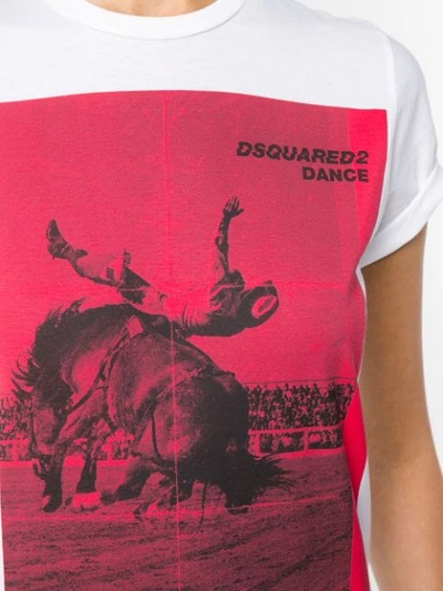 Dsquared2 Dance Print T-shirt In White