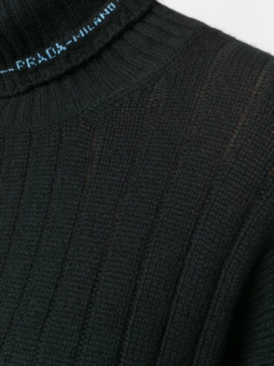 PRADA 高领羊绒毛衣 - 黑色