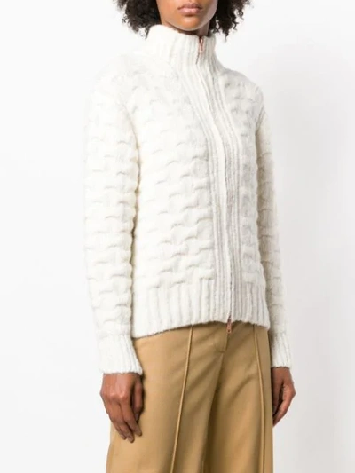 Shop See By Chloé Chunky Contrast Cardigan In White