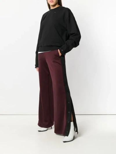 Alexander Wang T Side Button Stripe Trousers In Pink