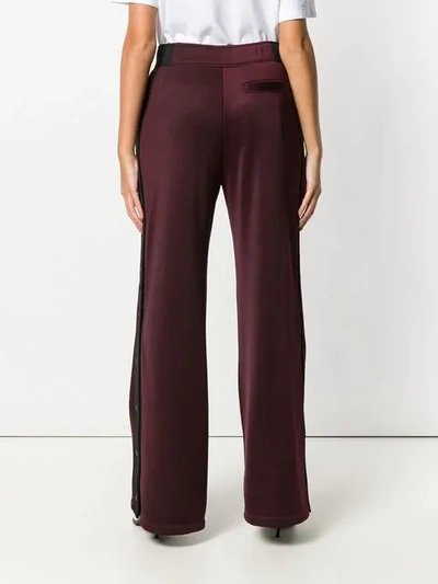 Shop Alexander Wang T Side Button Stripe Trousers In Pink