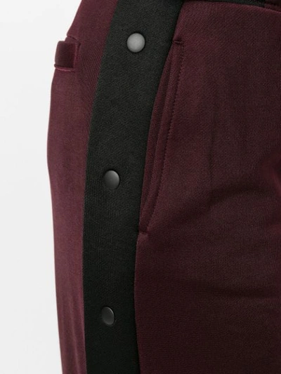 Alexander Wang T Side Button Stripe Trousers In Pink