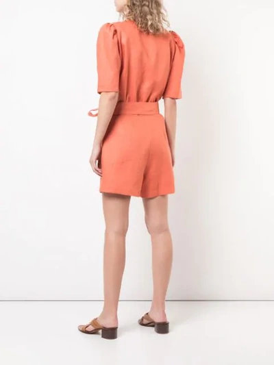 Shop Lisa Marie Fernandez Diana Playsuit In Orange