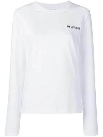 Shop Han Kjobenhavn Logo Shirt In White