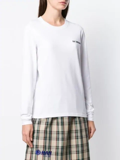 Shop Han Kjobenhavn Logo Shirt In White