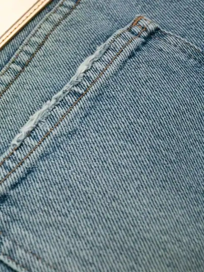 Shop Miu Miu High-waist Faded Jeans In Blue