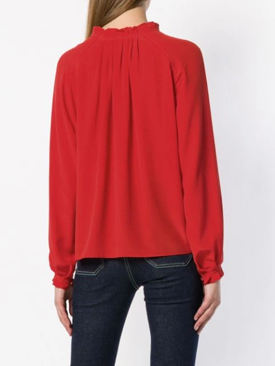 Shop M.i.h. Jeans Sidi Frilled Blouse In Red