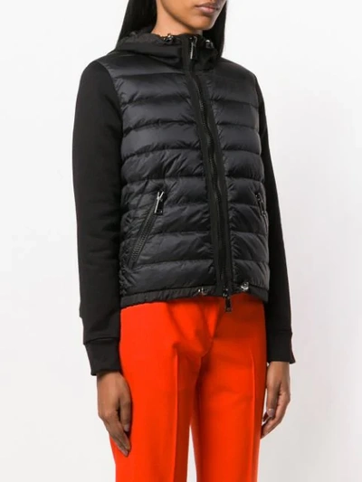 Shop Moncler Padded Front Jacket - Black