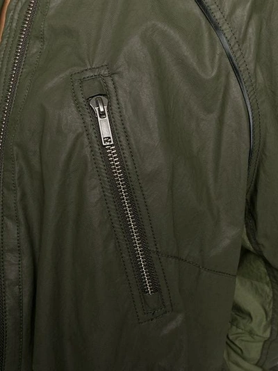 Shop Haider Ackermann Zipped Bomber Jacket In Green
