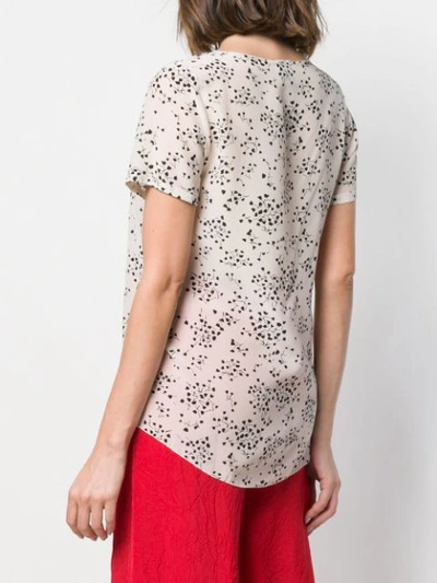 Shop Alysi Small Floral Print Top - Neutrals