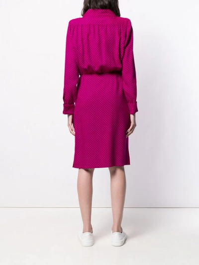 Shop Saint Laurent Yves   1980's Shift Dress - Purple