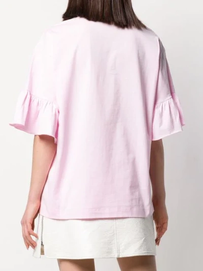 Shop Vivetta Hand Print Oversized T-shirt In Pink
