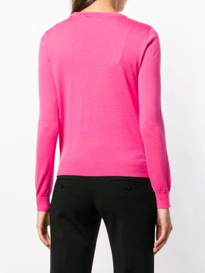 Shop Tory Burch Floral Cloqué Front Jumper In Pink